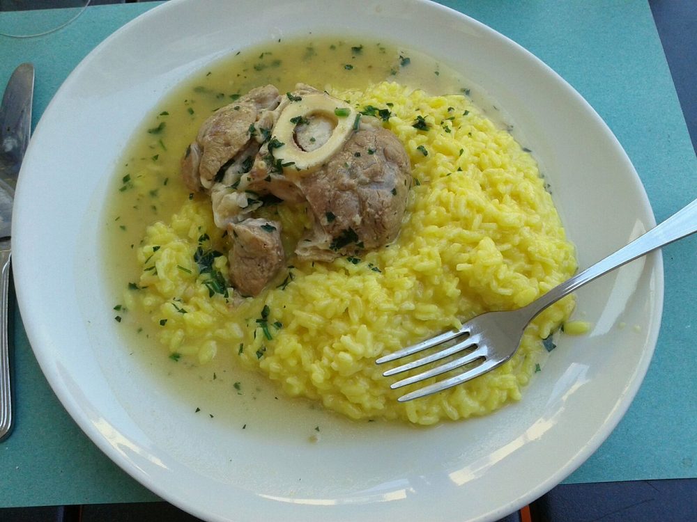 Ossobuco in gremolada con risotto alla milanese